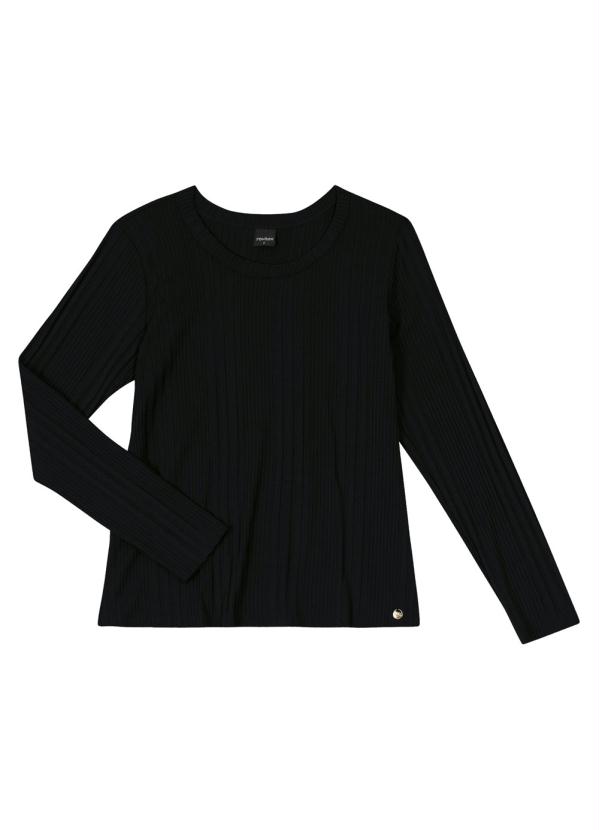 

Blusa Feminina Canelada Preto