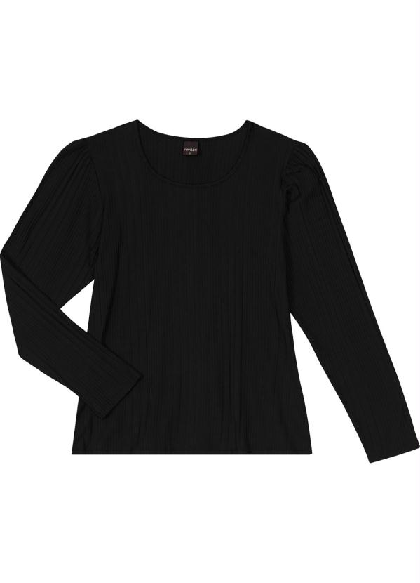 

Blusa Feminina Manga Longa Preto