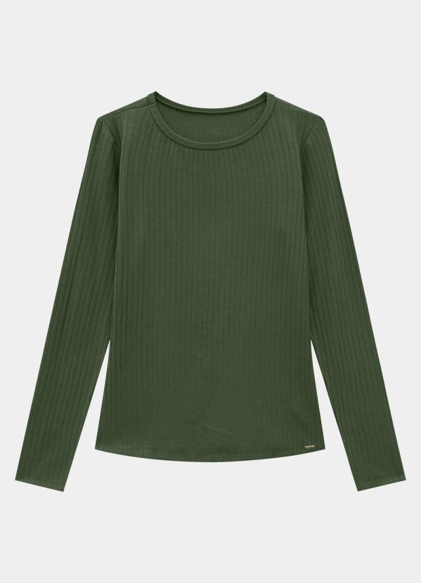 

Blusa Malha Canelado Verde