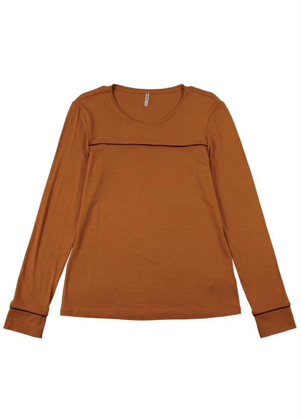 

Blusa Manga Longa em Viscose Laranja