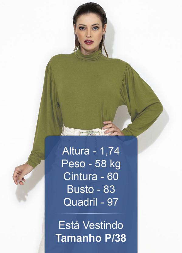 

Blusa Manga Longa Linho Verde