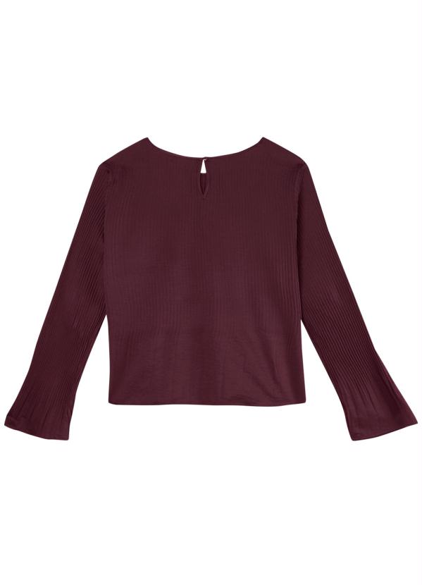 

Blusa Roxa em Cetim Plissado, Roxo