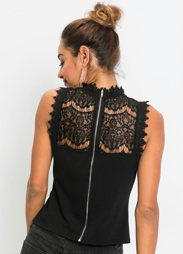 

Blusa com Renda Preto