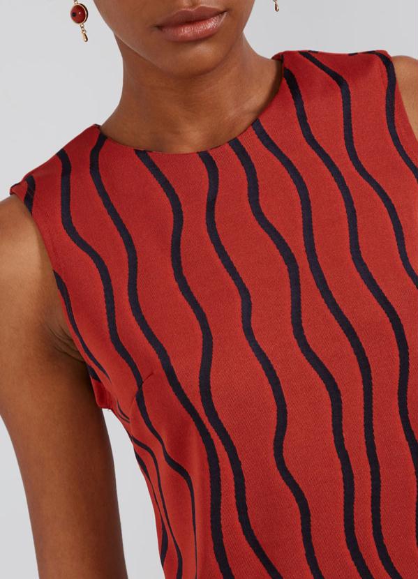 

Blusa Estampa Listra Ondas Vermelha, Vermelho