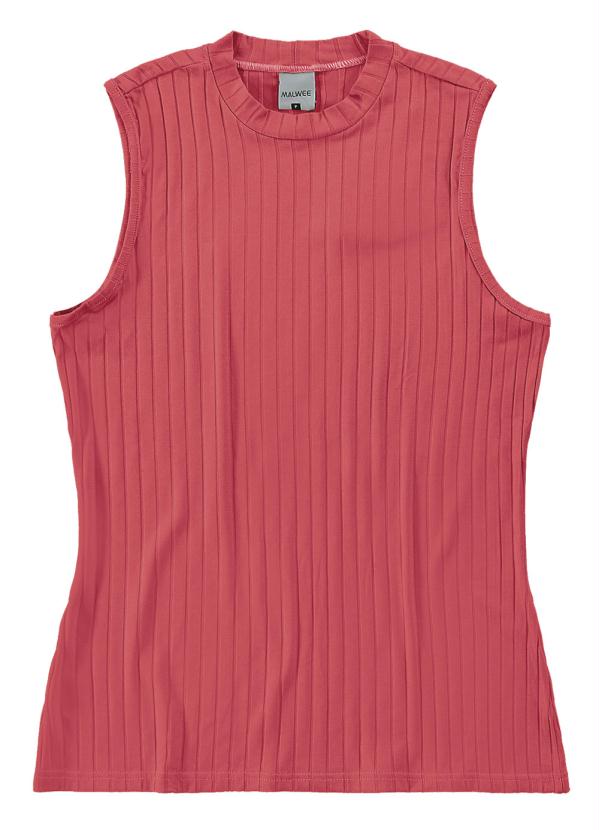 

Blusa Vermelha em Viscose Canelada, Vermelho