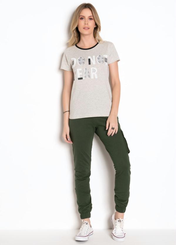 

Calça Cargo Verde Militar Cintura Alta