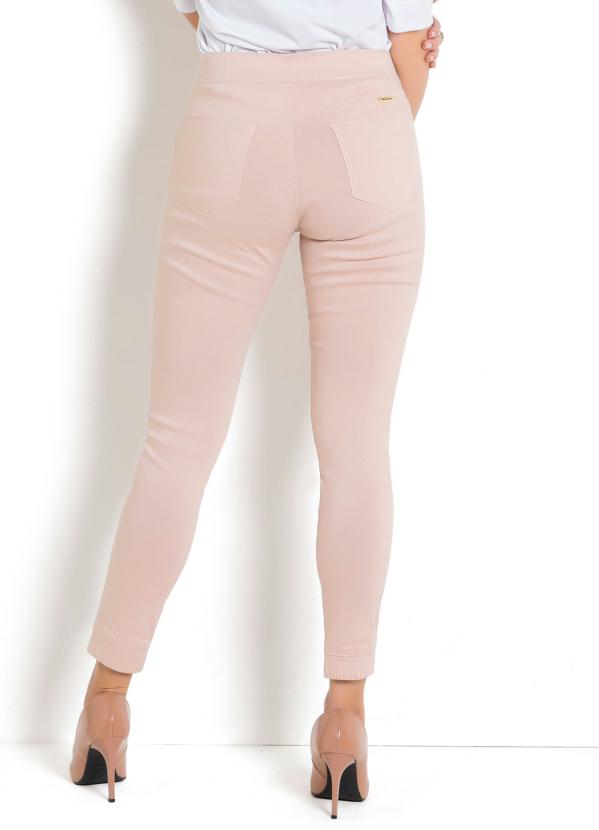 

Calça Jogging Rosa Nude em Sarja com Elastano