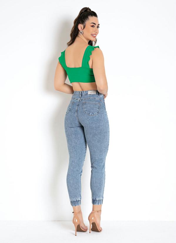 

Calça Jeans Clara Super Lipo Jogger Sawary, Azul