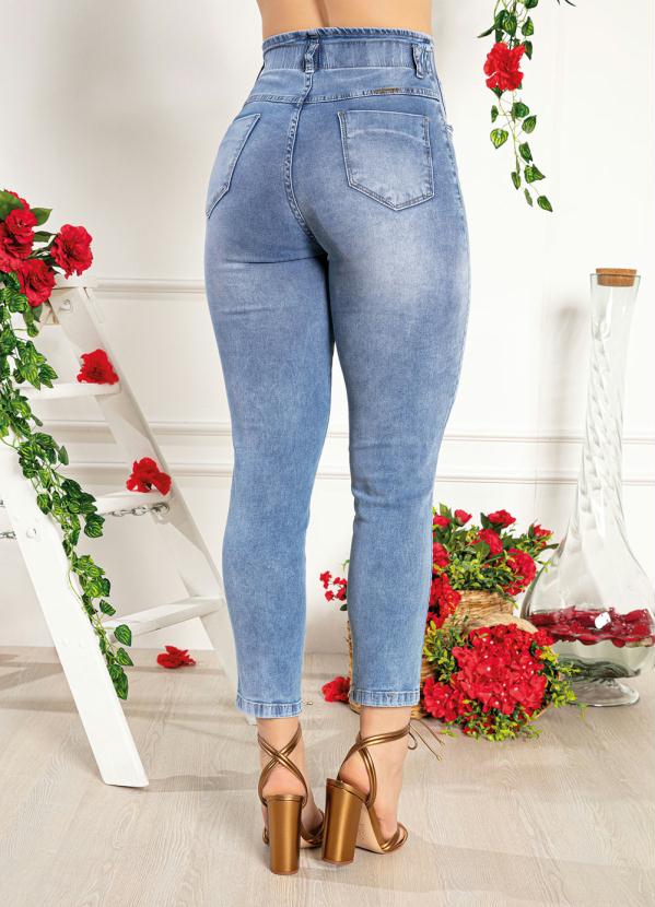 

Calça Jeans Jogger com Botões Funcionais Sawary, Azul