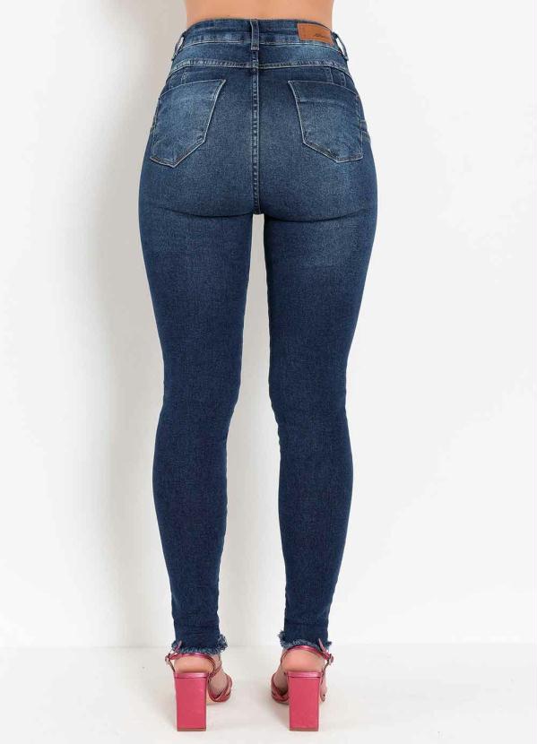 

Calça Jeans Levanta Bum Bum com Puídos Sawary, Azul