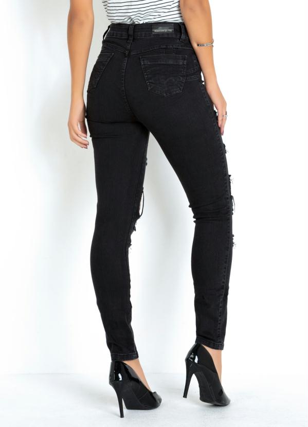 

Calça Jeans Preta Destroyed Sawary, Preto