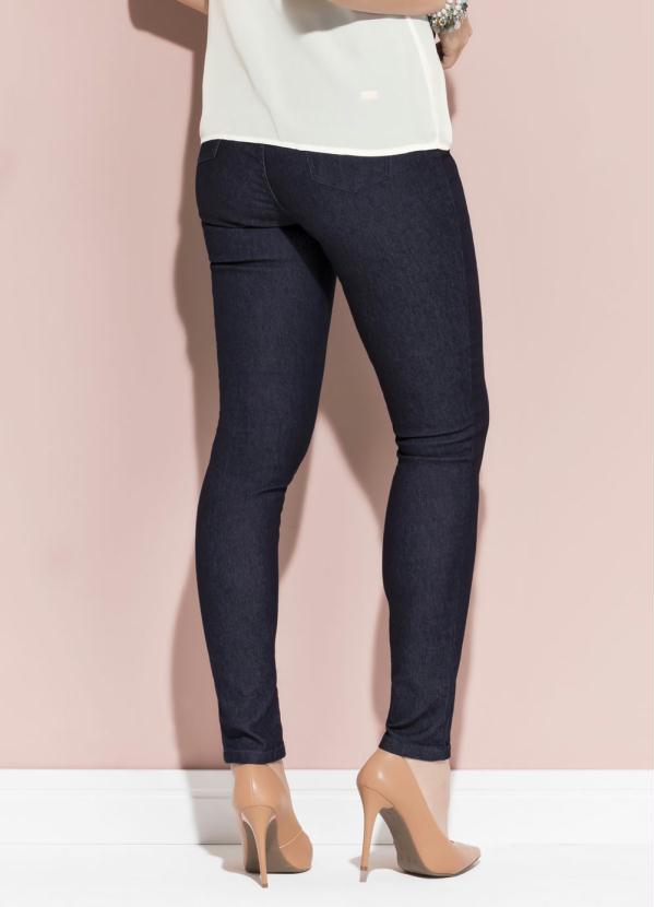 

Calça Jeans Skinny com Bordado Quintess, Azul