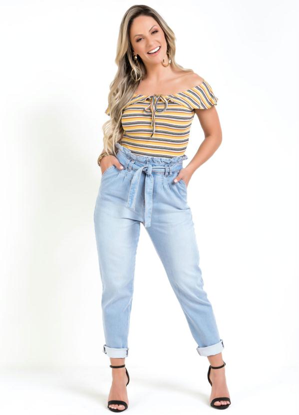 

Calça Mom Jeans Clara Clochard Sawary, Azul