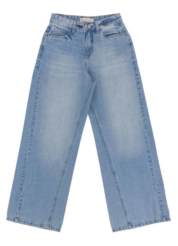 

Calça Pantalona Jeans, Azul