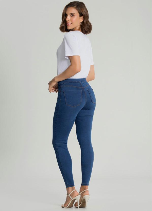 

Calça Skinny Cropped Fit For Me Eco Azul