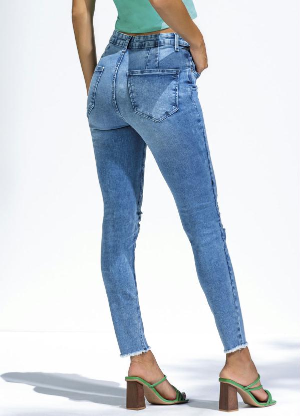 

Calça Skinny em Jeans Jeans Médio, Azul