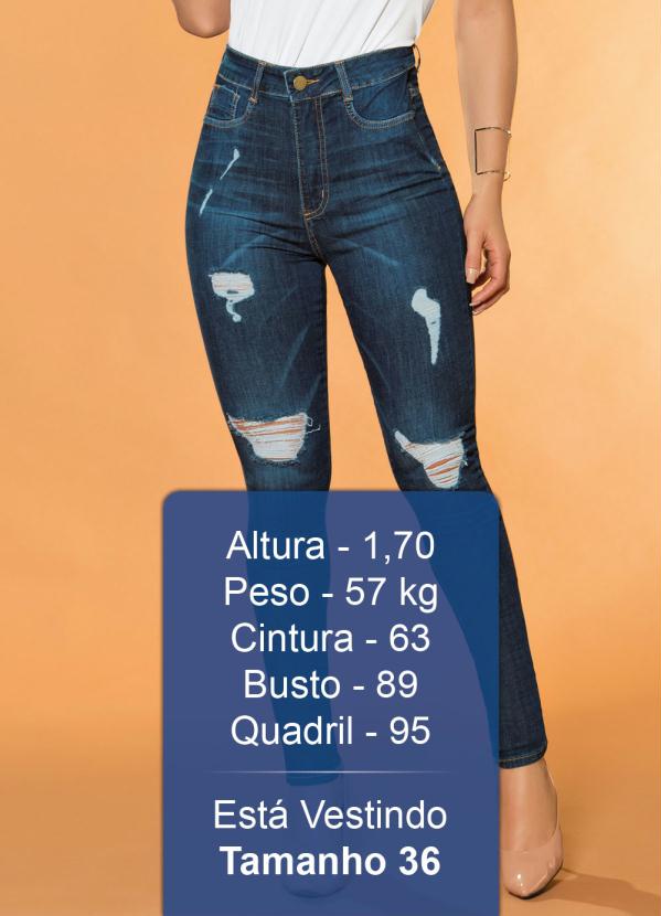 

Calça Super Lipo Destroyed Sawary Jeans, Azul