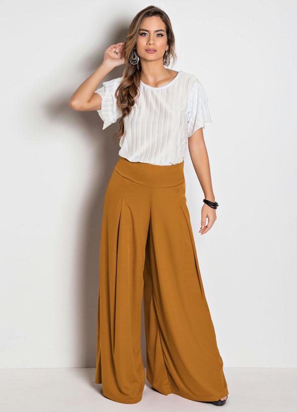 

Calça Pantalona Caramelo, Amarelo