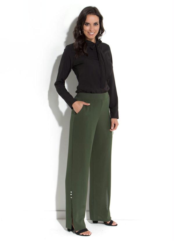 

Calça Verde Militar com Fenda