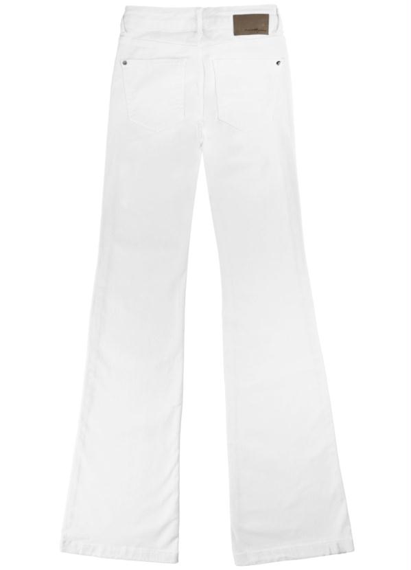 

Calça Branca Flare Sarja Flex Feminina, Branco