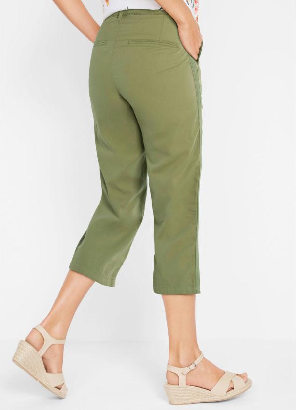 

Calça Pantacourt Verde Militar