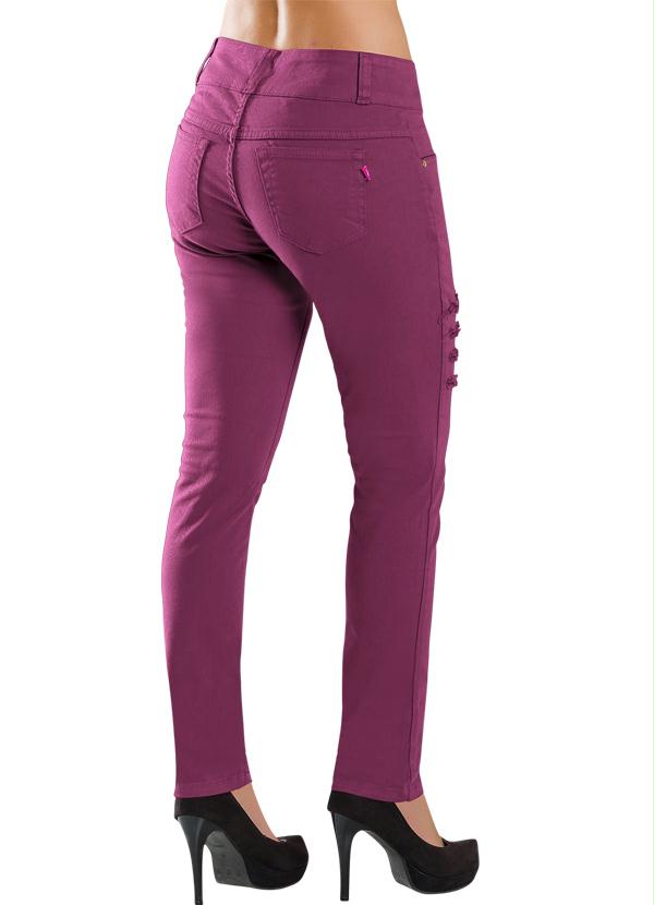 

Calça Feminina Bordô, Vermelho