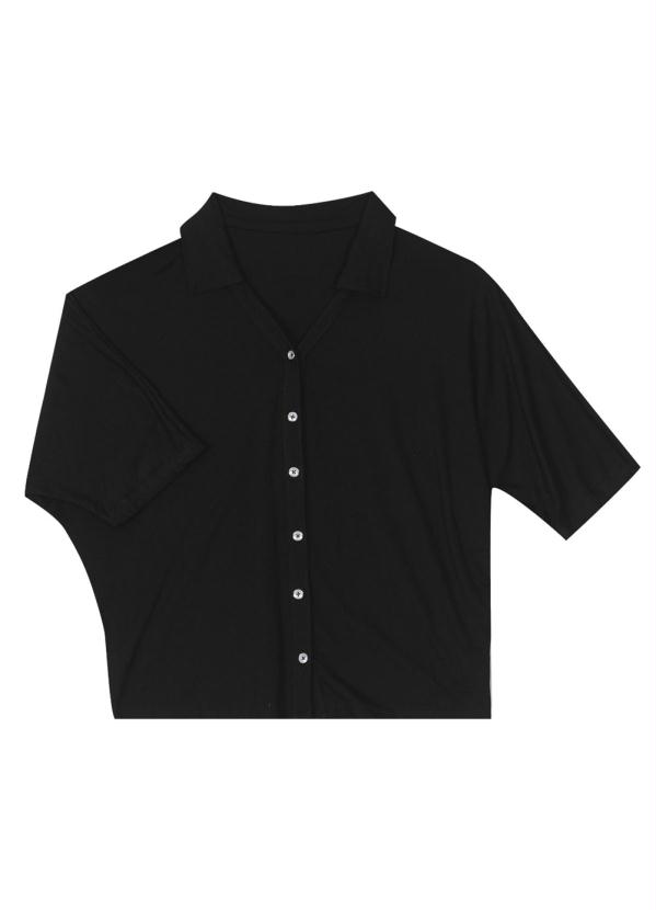 

Camisa Feminina Manga 3/4 Preto