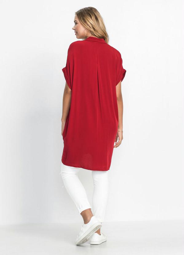 

Camisa Oversized Vermelha, Vermelho