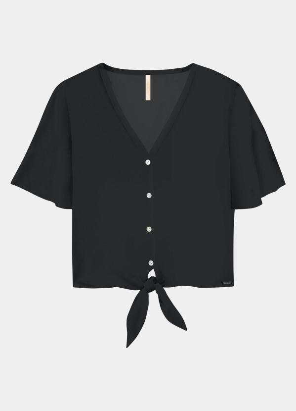 

Camisa Rayon com Amarração Preto