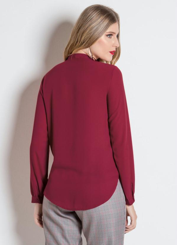 

Blusa Cereja com Amarração na Gola, Vermelho