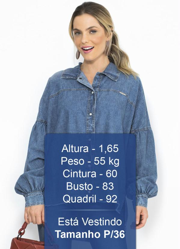 

Camisa Jeans Oversized Azul