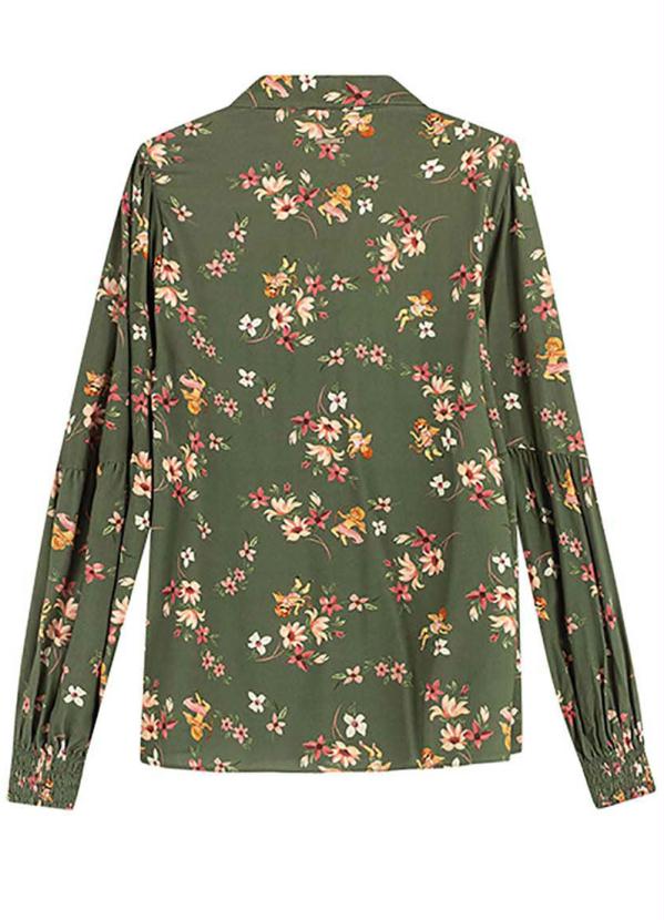 

Camisete Verde Floral em Viscose