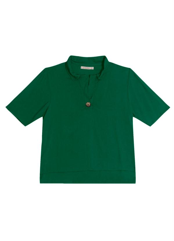 

Camisa Polo Decotada Feminina Verde