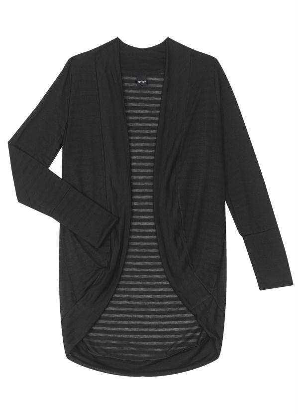 

Cardigan Feminino Alongado Preto