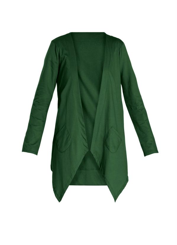 

Cardigan Longuete, Verde