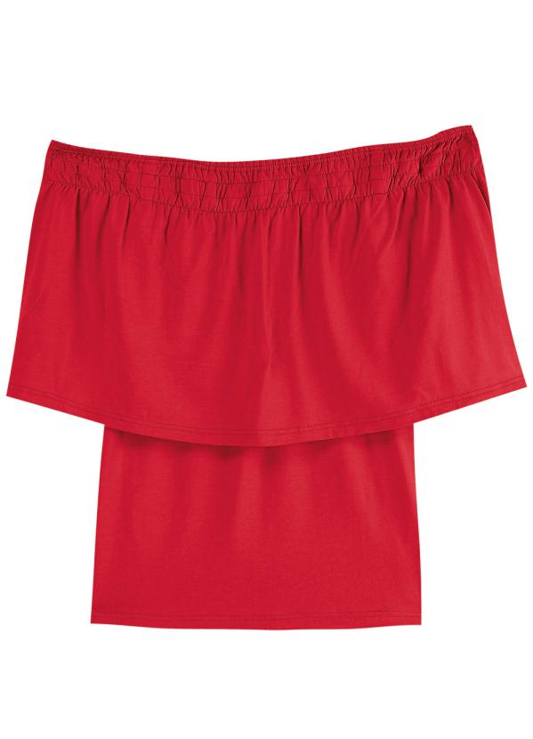 

Blusa Vermelha Ciganinha em Viscose, Vermelho