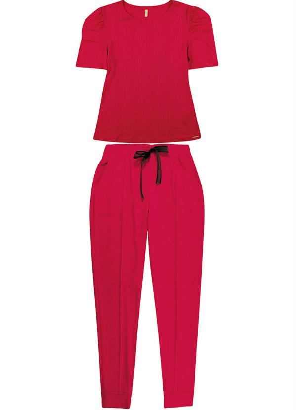 

Conjunto Feminino Blusa e Calça Vermelho