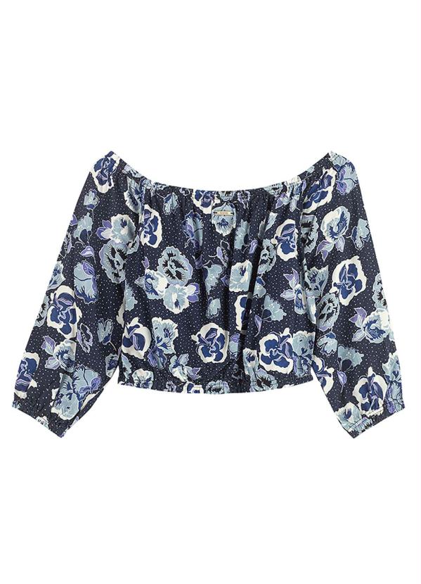 

Blusa Azul Cropped Floral