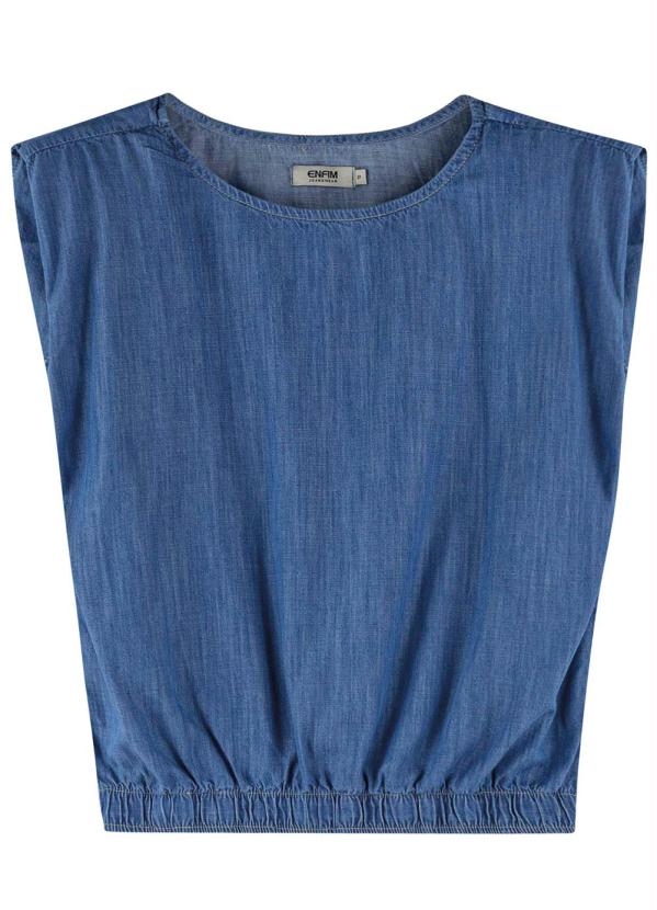 

Blusa Azul Cropped Muscle Jeans