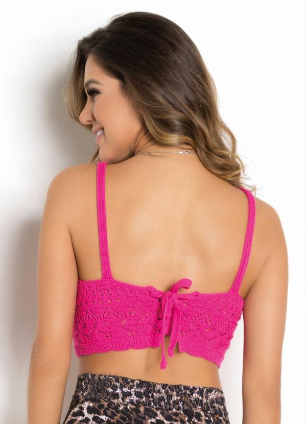 

Cropped de Tricot com Alças Every Rose Pink, Rosa