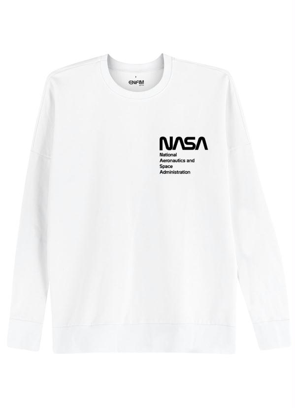 

Blusão Branco Nasa® em Moletom