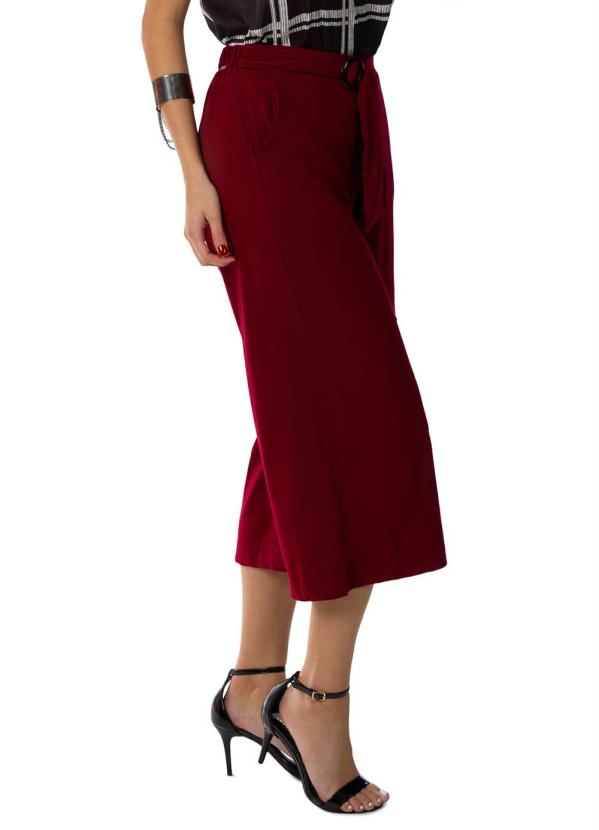 

Calça Pantacourt Adulta Feminina Bordo, Vermelho