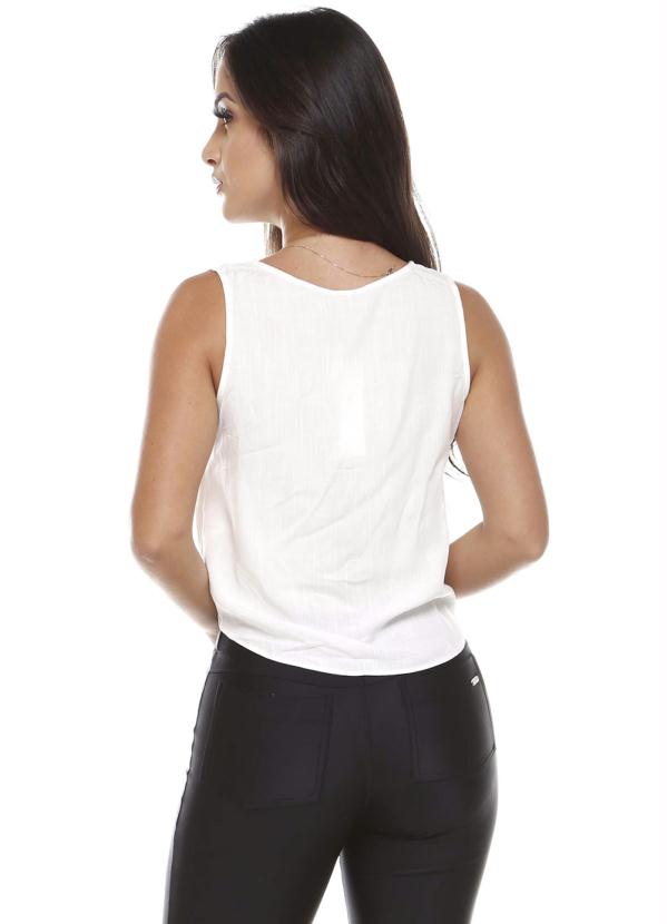 

Blusa com Amarração na Frente Off White, Branco