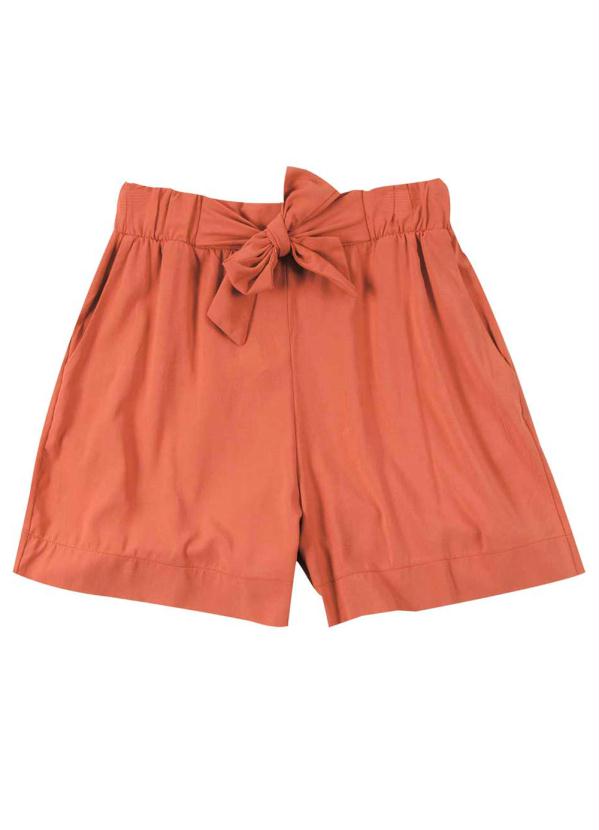 

Shorts em Tecido com Bolso Vermelho