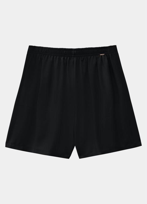 

Shorts Rayon com Pregas e Botões Preto