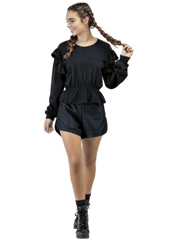 

Shorts Sporty Pu Preto