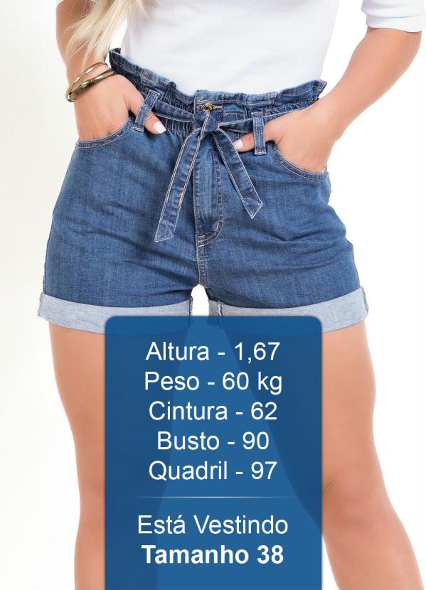 

Short Clochard Jeans Sawary com Amarração, Azul