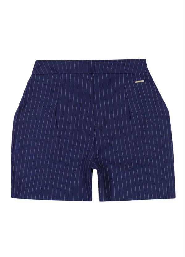 

Shorts Azul Escuro Alfaiataria Fio Tinto