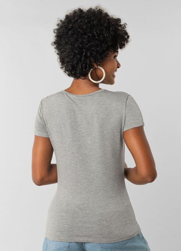 

Blusa Malha Mescla, Cinza