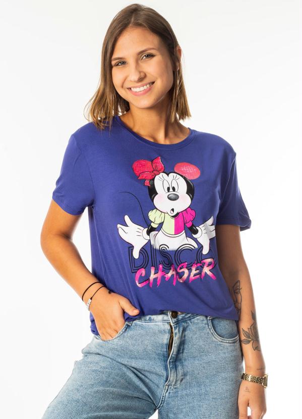 

Blusa Manga Curta com Aplicação de Gel Roxo